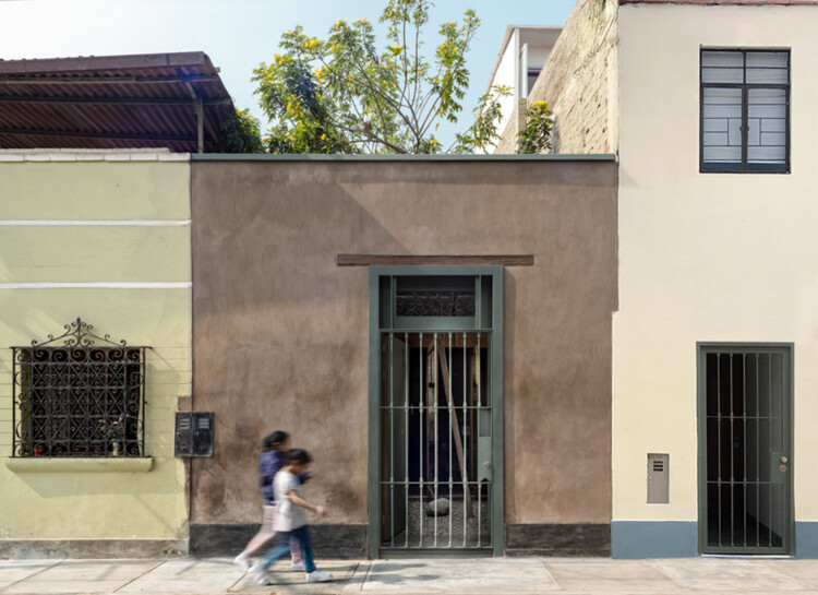 Inhabited Work in Huayruro / INSITU oficina de arquitectura - Exterior Photography, Door, Concrete