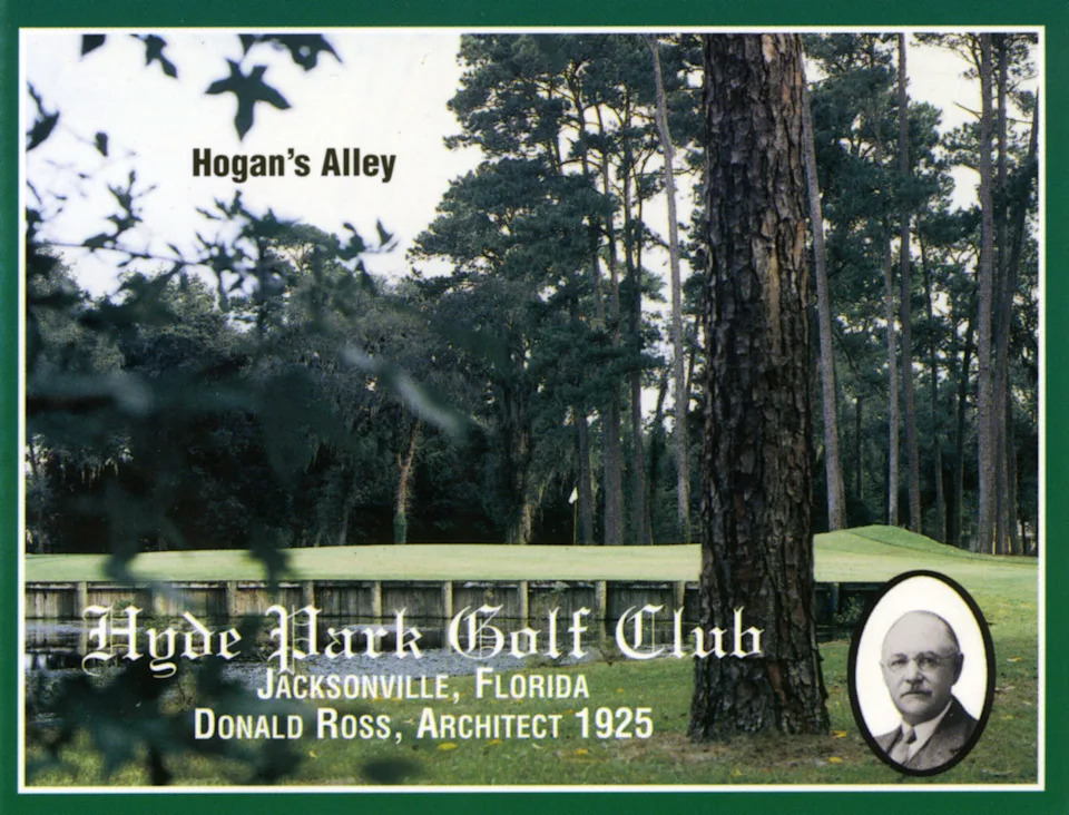 A scorecard for the Hyde Park Golf Club depicting Donald Ross as the architect. Research has since shown that Stanley Thompson of Canada was the designer.
