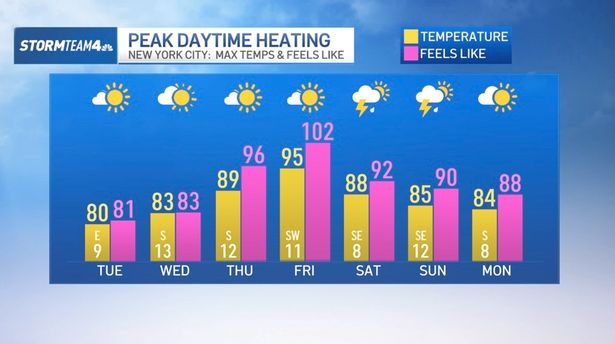 NYC weather map