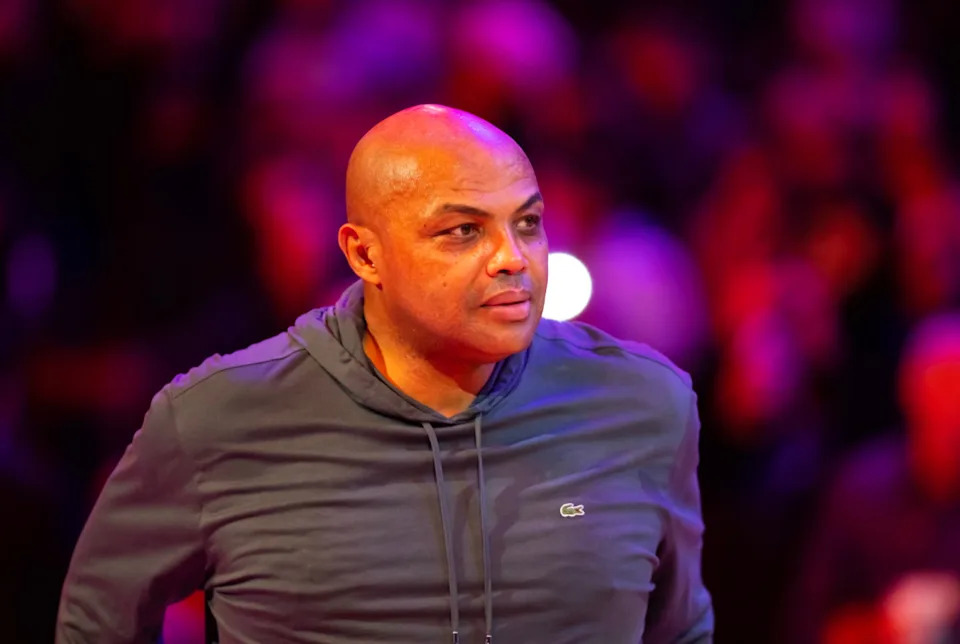 Phoenix, Arizona, USA; Phoenix Suns former player Charles Barkley in attendance at Footprint Center. © Mark J&period; Rebilas-USA TODAY Sports