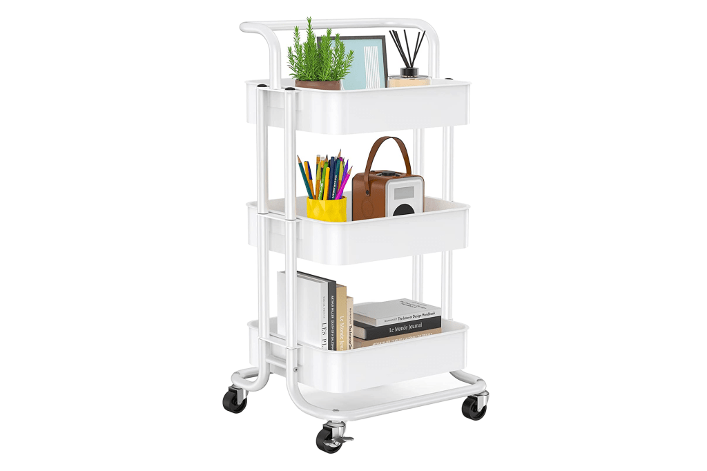 Pipishell 3-Tier Rolling Utility Cart