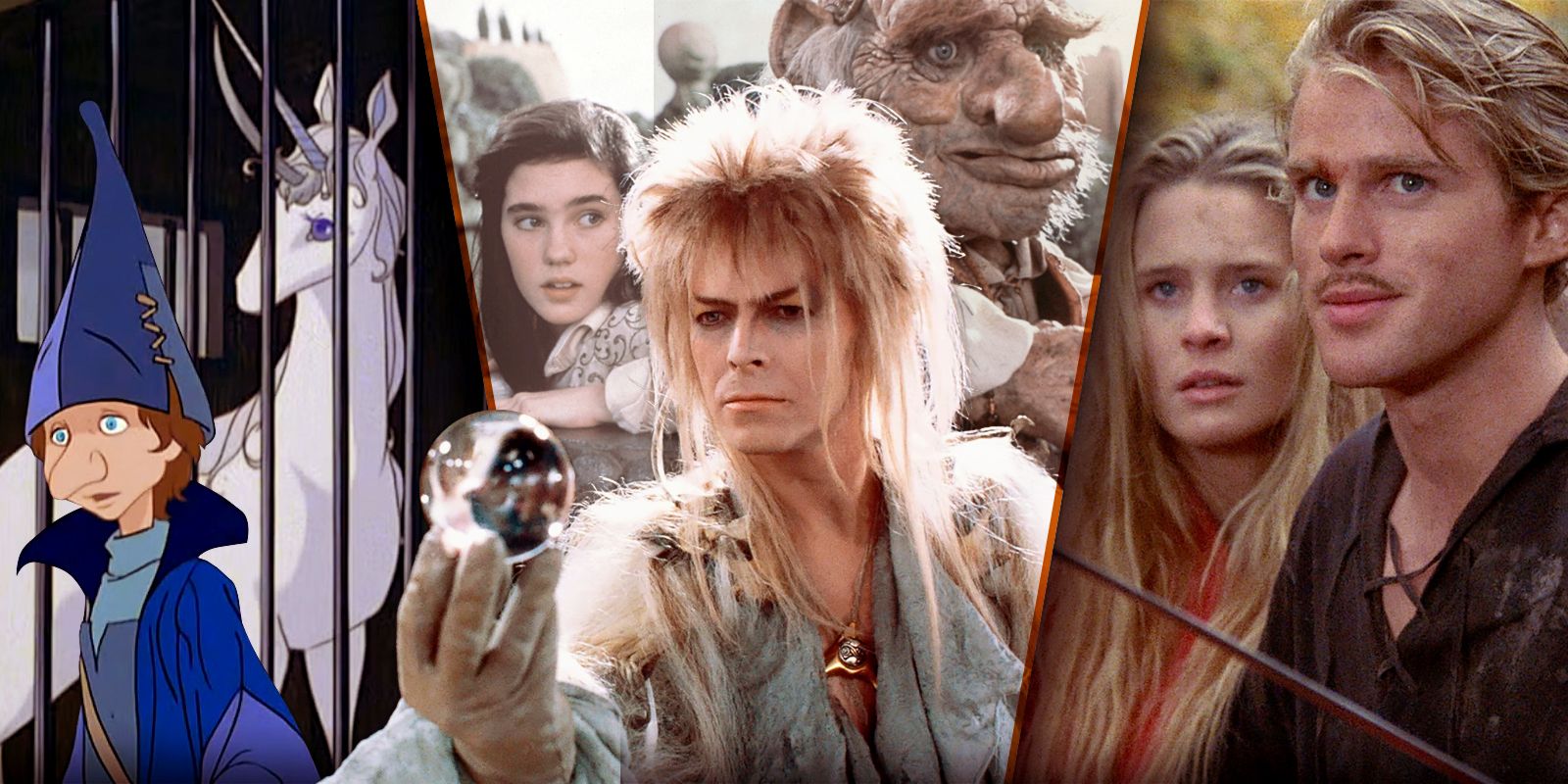 10-Best-'80s-Fantasy-Movies-That-Still-Hold-Up,-Ranked featuring Labyrinth, The Princess Bride, and The Last Unicorn