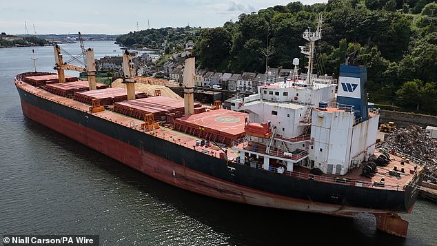 Six of the eight men who have now been sentenced were on board the MV Matthew (above) at the time, while the other two were on the trawler