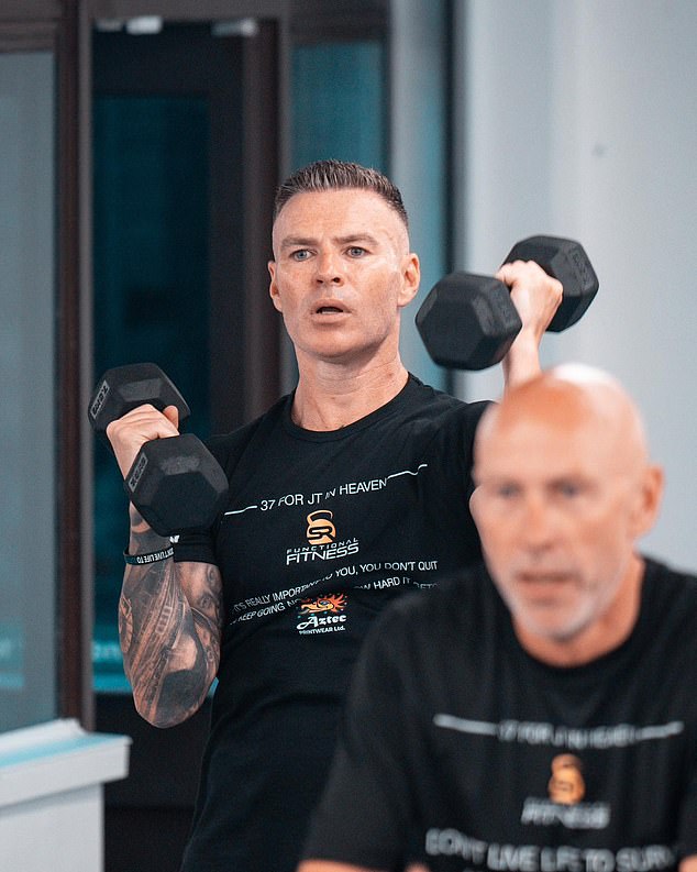 Simon Ramsden completed 37 hours straight of workouts in honour of Joe Thompson