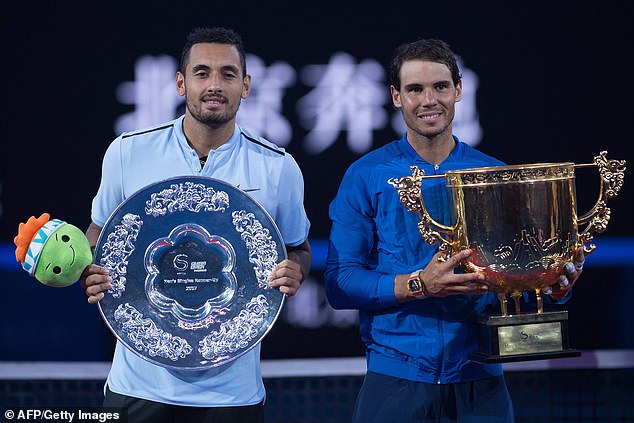 The Aussie was beaten 6-2 6-1 by the Spanish champ in Beijing in 2017