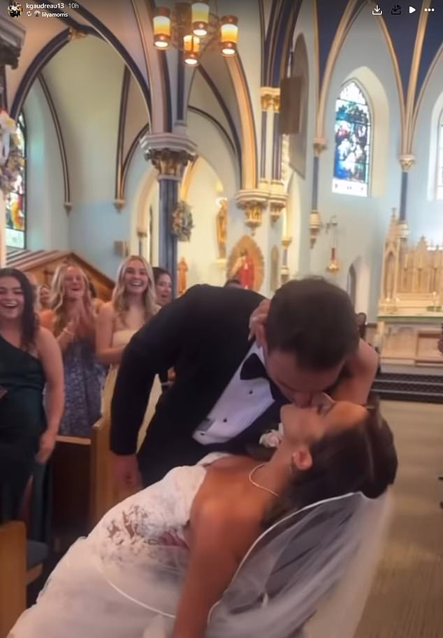 Katie and her husband, Devin Joyce, exchanged vows in New Jersey on Saturday