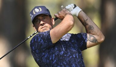 Aaron Rodgers competed in the American Century Classic over the weekend