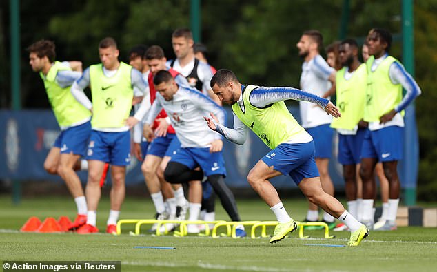 A former Chelsea manager was rushed to hospital after falling ill during a training session