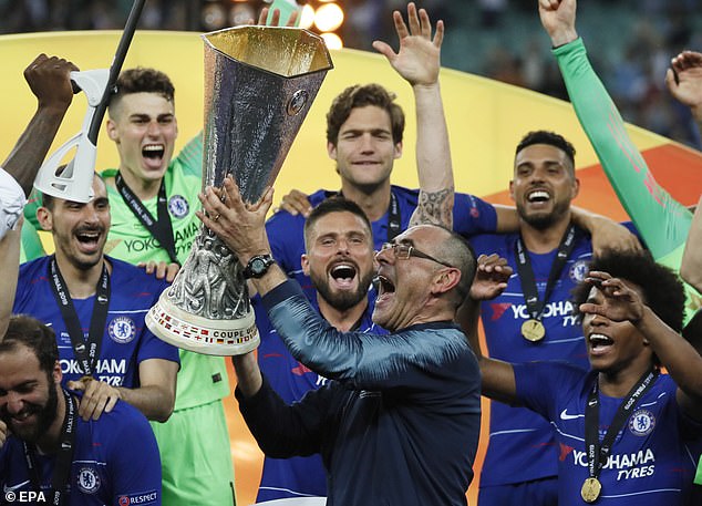 Sarri guided Chelsea to their second Europa League trophy in 2019