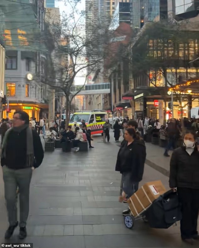 Police and paramedics were called after the alleged theft about 4.25pm on Thursday