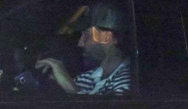 Travis Kelce was pictured going for an evening drive around Los Angeles on Friday night