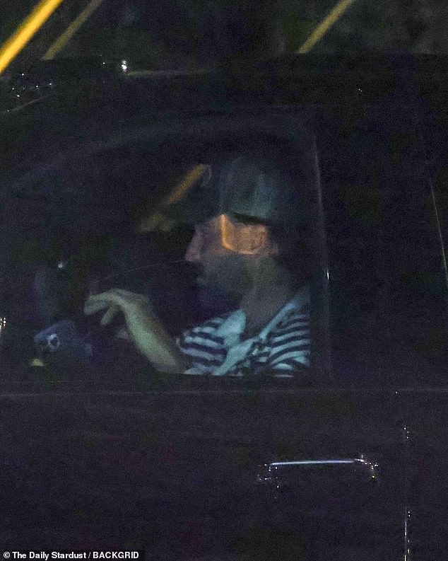 Travis Kelce was pictured going for an evening drive around Los Angeles on Friday night