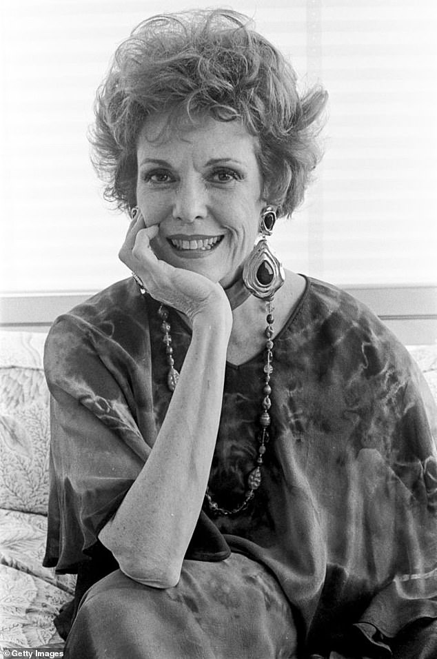 During the 1980s and 1990s she wrote a string of novels, including six murder mysteries and a roman à clef called Soap Opera; pictured at home in New York in 1990