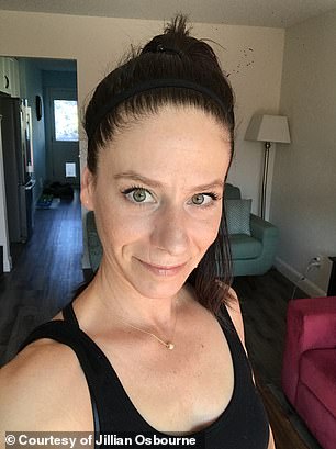 Jillian at the beginning of her face yoga journey
