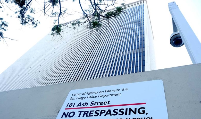 101 Ash St. in downtown San Diego has been a source of controversy for San Diego city leaders and candidates.