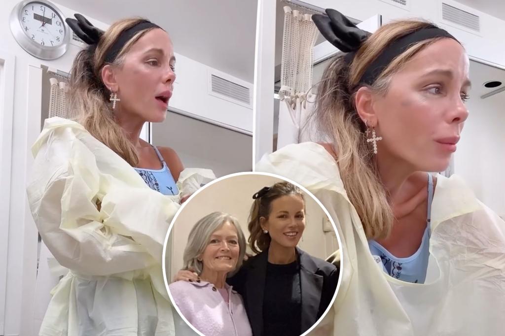 Tearful Kate Beckinsale sings to mom in hospital amid 'deeply painful' situation