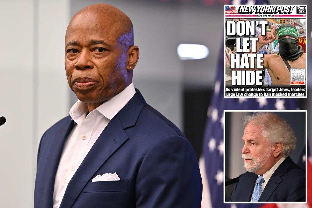 Eric Adams' mask ban hits a snag after Jewish groups call it 'overly broad' in bungled rollout of new proposed NYC law