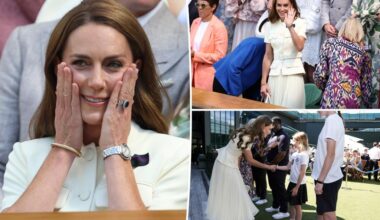 Kate Middleton receives standing ovation at Wimbledon