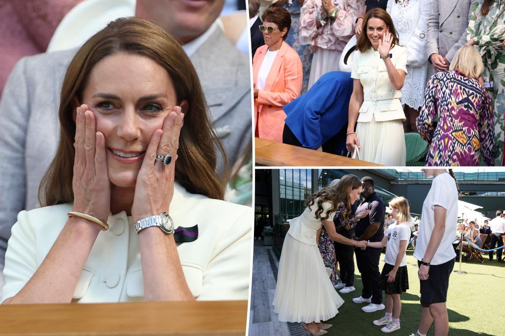 Kate Middleton receives standing ovation at Wimbledon
