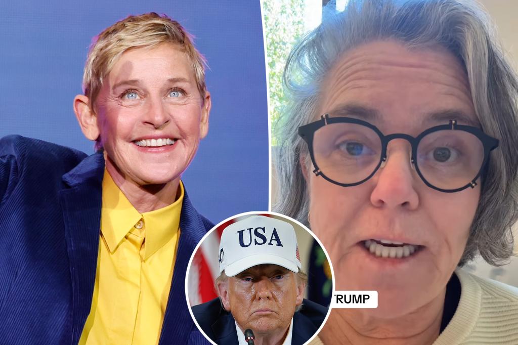 Ellen DeGeneres supports Rosie O'Donnell as Donald Trump threatens to strip her US citizenship