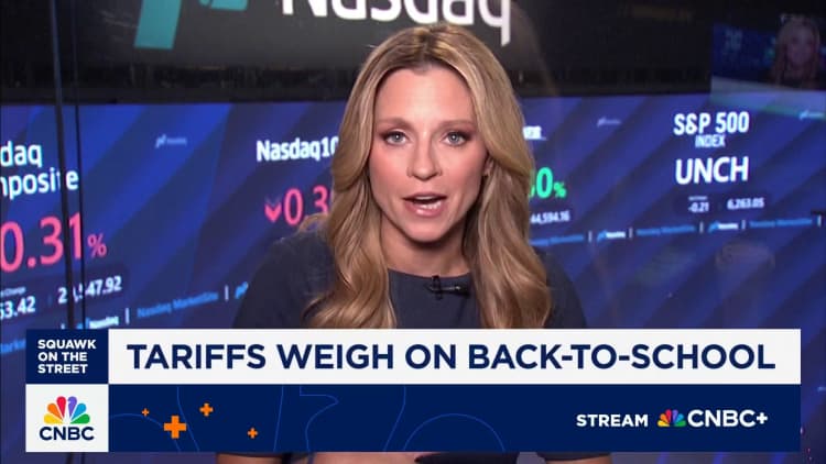 Tariffs weigh on back-to-school