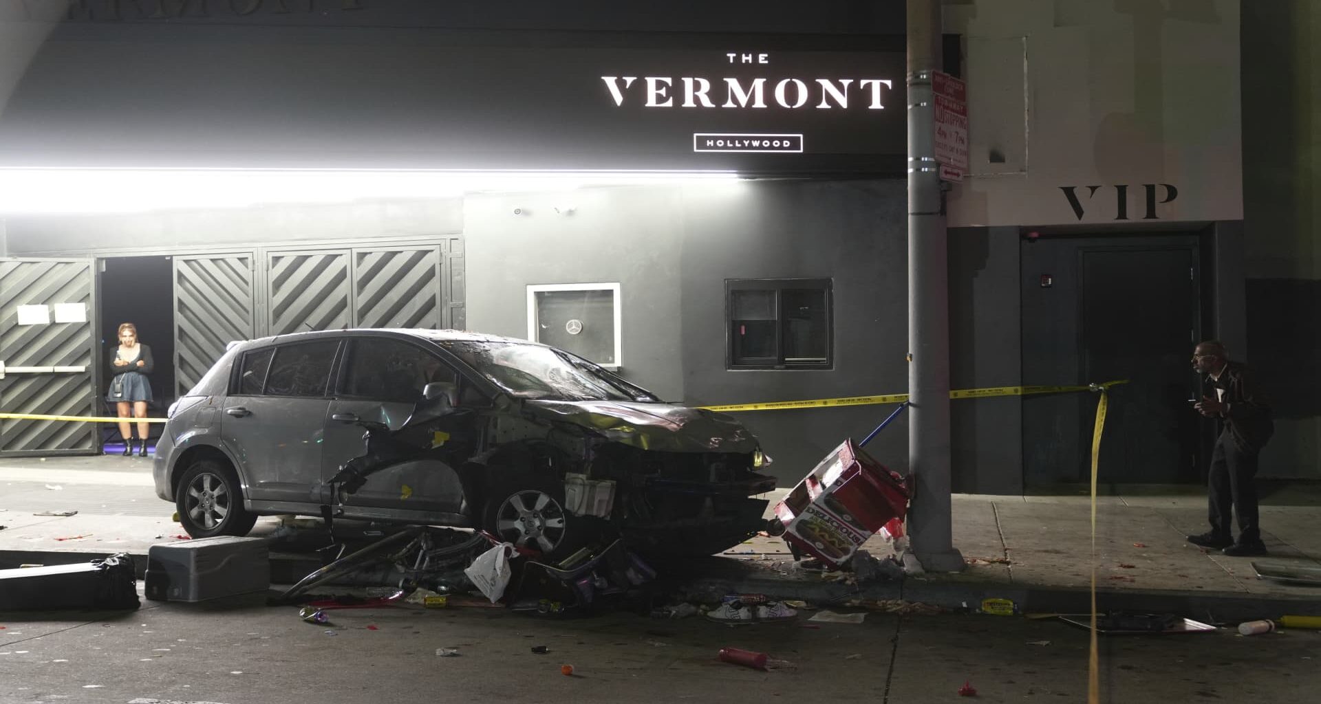 At least 30 hurt after car hits crowd outside Los Angeles club, fire department says