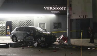 At least 30 hurt after car hits crowd outside Los Angeles club, fire department says