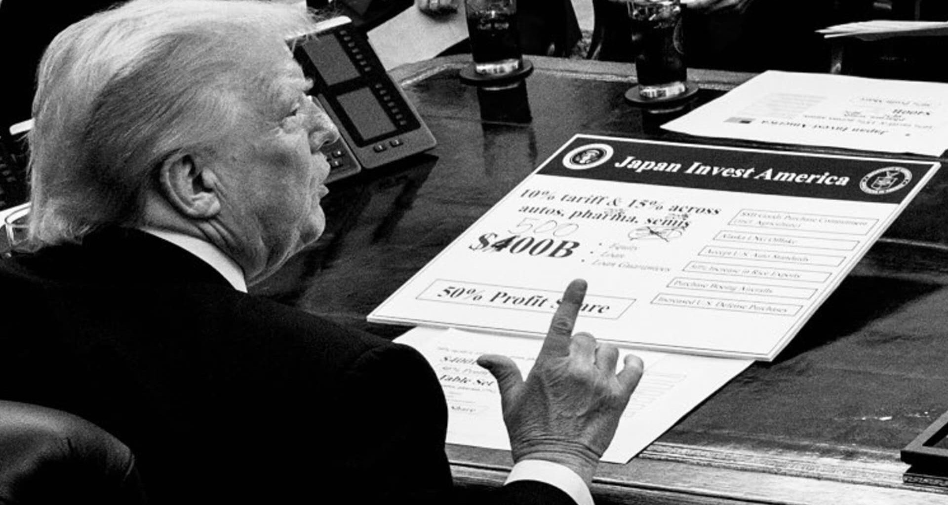Trump's Japan trade deal card was altered by hand