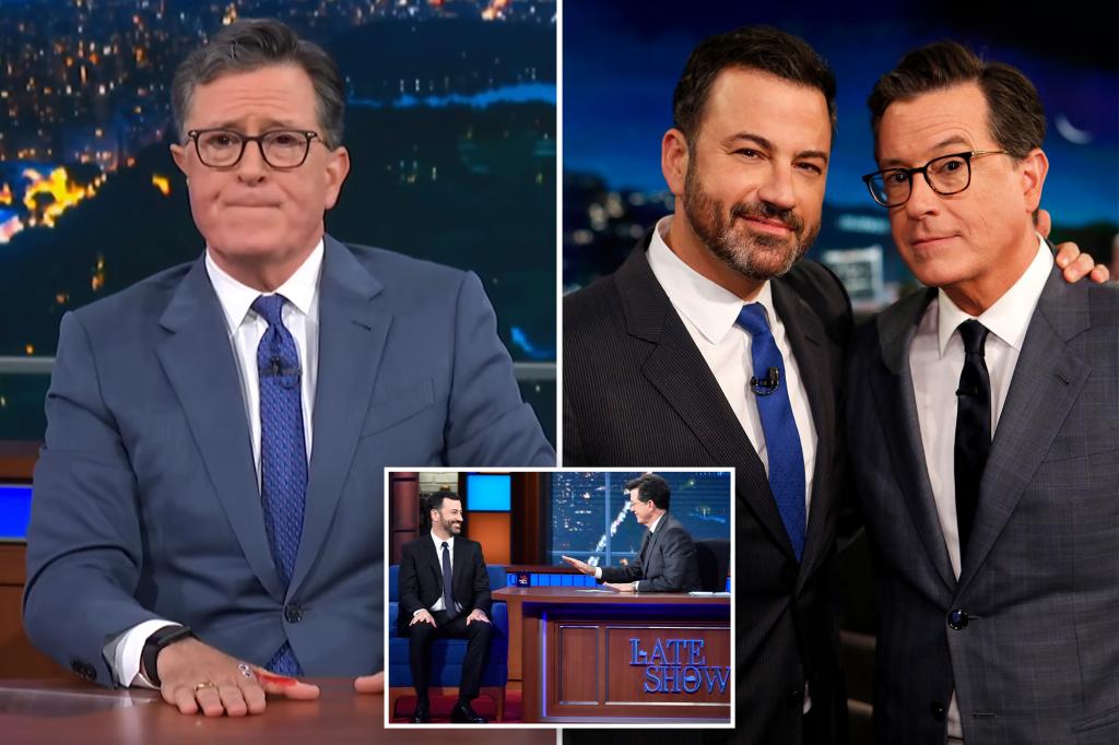 Jimmy Kimmel blasts CBS over 'The Late Show' cancellation as he supports pal Stephen Colbert