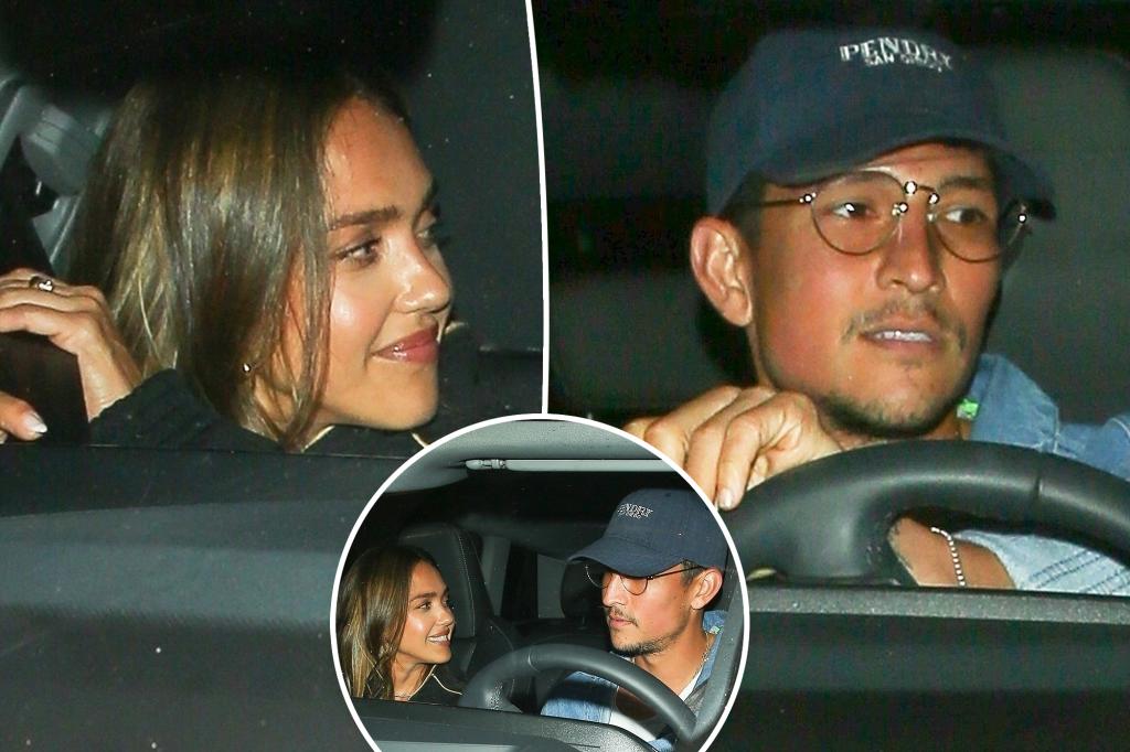 Jessica Alba and Danny Ramirez drive off together after dinner date in LA