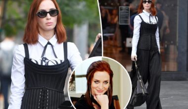 Emily Blunt spotted for the first time on 'The Devil Wears Prada 2' set