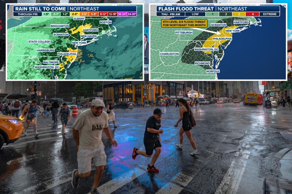 NYers brace for severe flooding as city could see 5 inches of rain in just hours before evening commute: ‘Make a plan now’