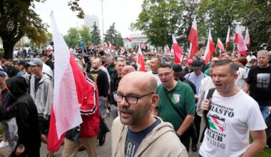 Anti-immigration demonstrations take place in more than 80 cities across Poland