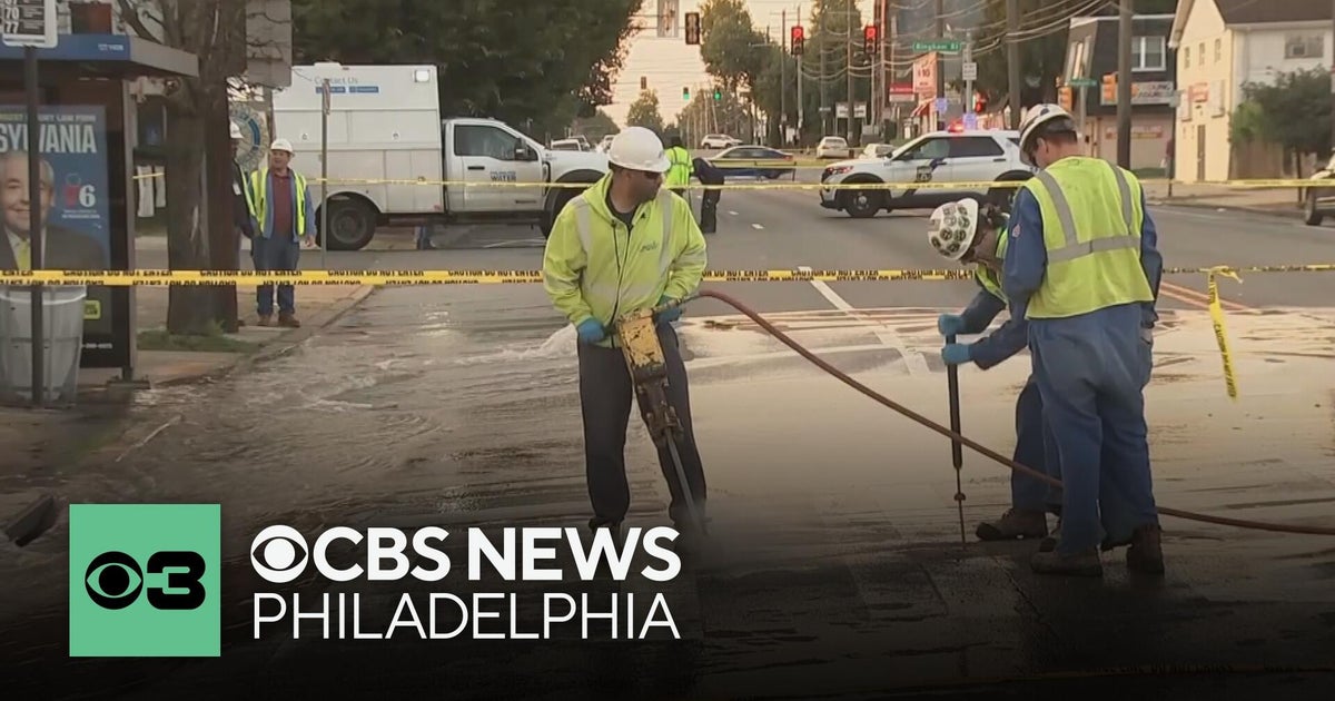 Water main break closes major intersection in Northeast Philadelphia