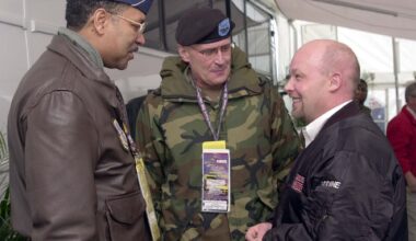 National Guard Leaders Meet Stock Car Driver Ahead of Daytona Race