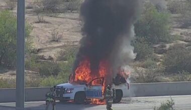 Scottsdale Police vehicle catches fire along Loop 101