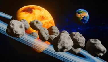 Illustration of hidden co-orbital asteroids near Venus potentially approaching Earth. Image generated by AI.