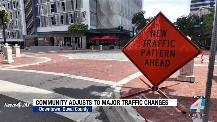 Locals say they’re beginning to adapt to two-way traffic in downtown Jacksonville