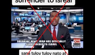 Screenshot of the false Facebook post taken on July 3, 2025, with the red X mark added by AFP