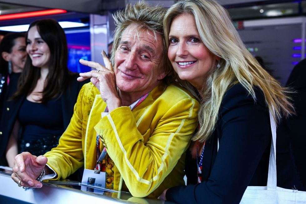 Penny Lancaster and Rod Stewart
