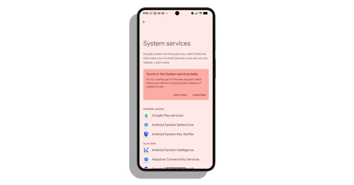 Android gets new ‘System services’ settings page for Google apps