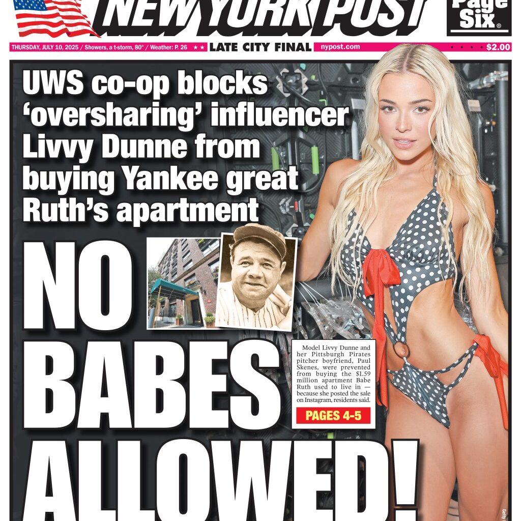 NY Post Cover for July 10, 2025