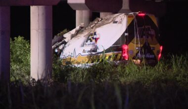 Man steals ambulance, leads police on chase before crashing into creek bed