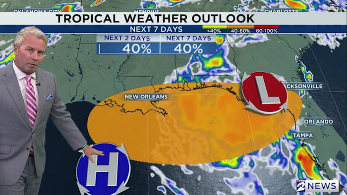 Heat dominates midweek, but storms from tropical disturbance will be back by Friday