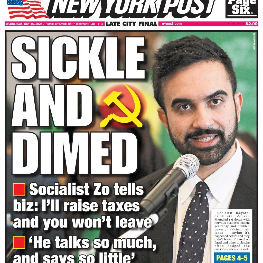 NY Post Cover for July 16, 2025