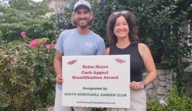 South Schuylkill Garden Club Recognizes Ryan and Sara Wehr for Community Beautification