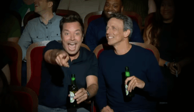 Jimmy Fallon, Seth Meyers and other late night hosts spoof Coldplay kiss cam to call out Colbert cancellation