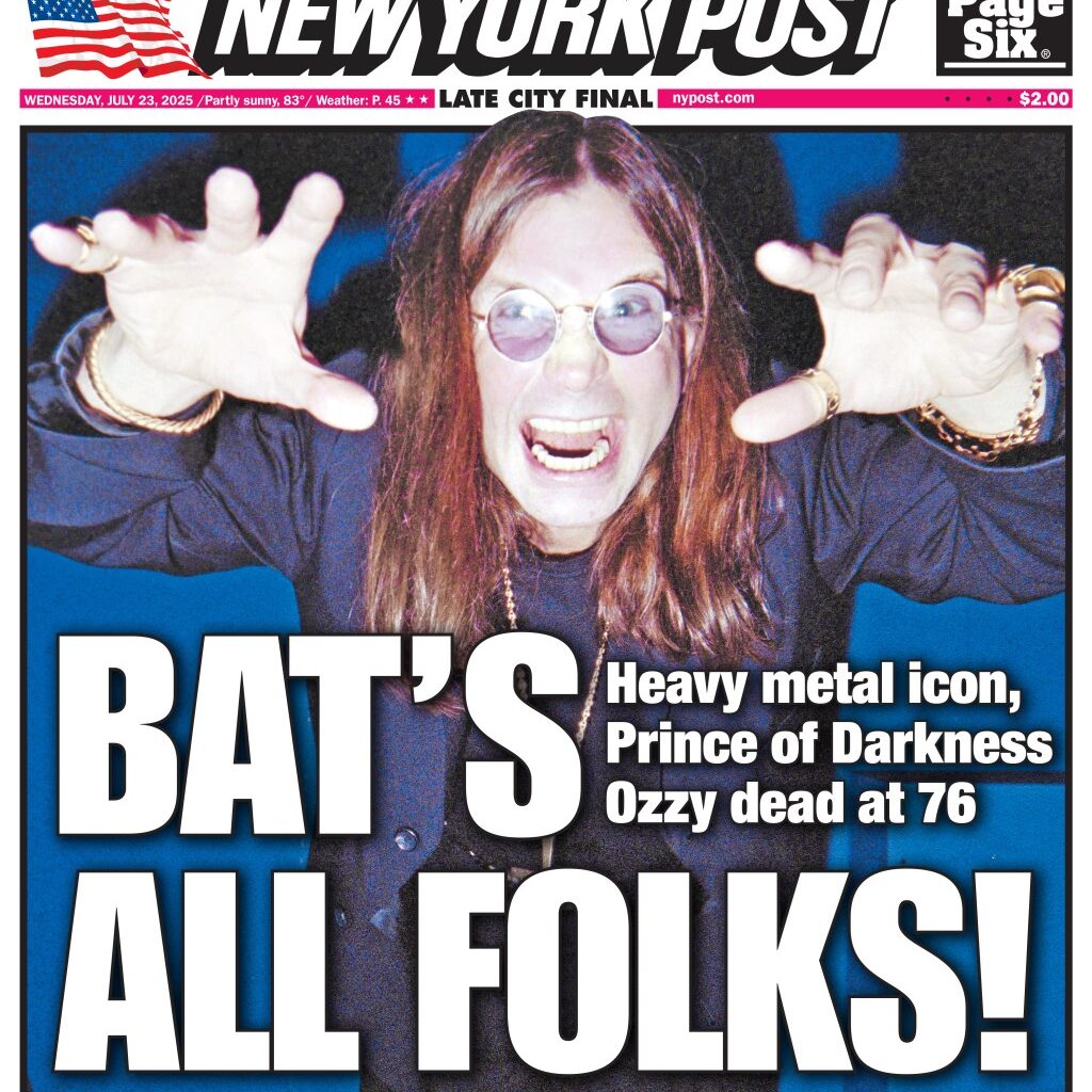 NY Post Cover for July 23, 2025