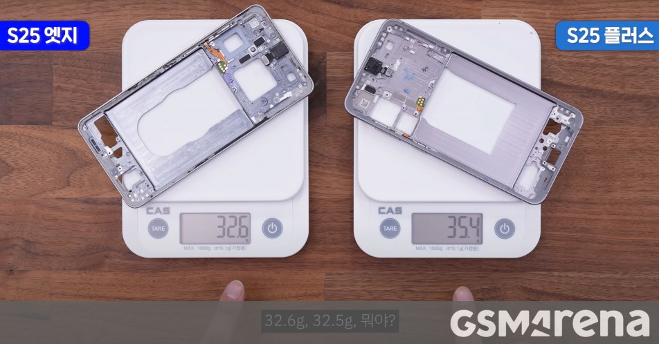 Galaxy S25 Edge teardown video compares it to the S25 Plus bit by bit