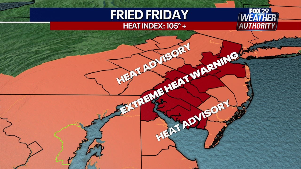 Philadelphia weather: Muggy Friday ahead with temps that will feel like triple digits